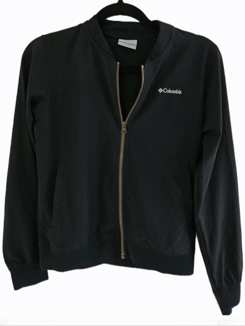 Columbia Black Bomber Jacket Full-Zip, Lightweight - XS